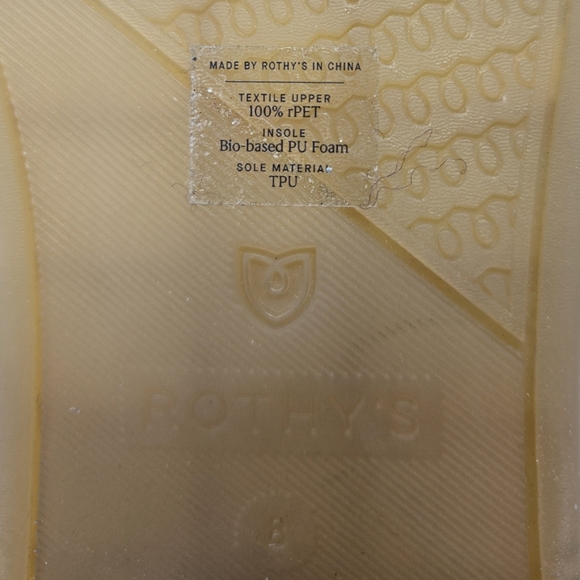 Rothy's Women's Slip On Sneakers Sz 8 Vanilla Bean Color Ultimate Comfort Shoes - Picture 9 of 14